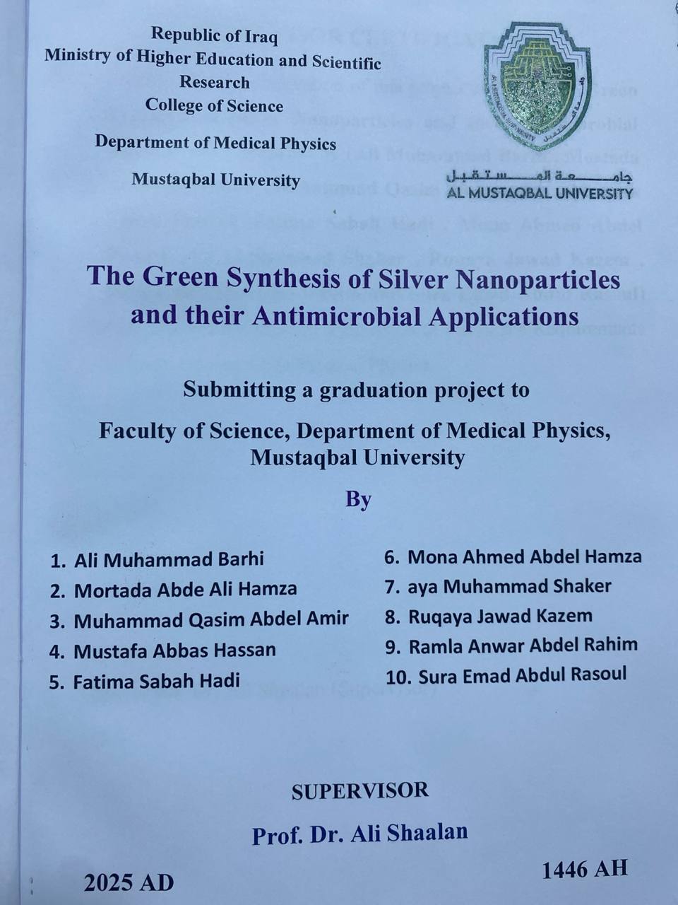 The Green Synthesis of Silver Nanopartic
