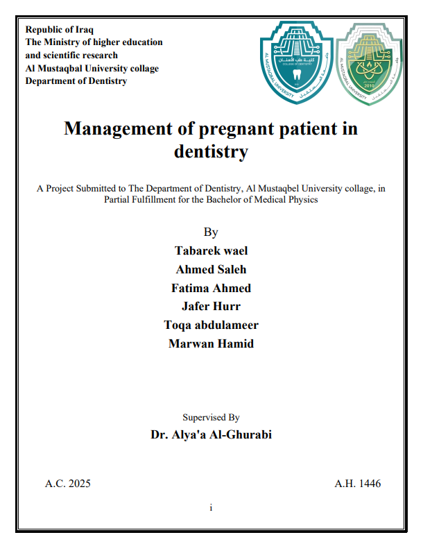 Management of pregnant patient in dentis